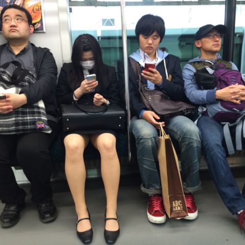 W japońskim pociągu, fot. Beata Pawlikowska