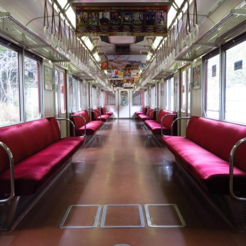 Pusty (!!!) pociąg w Japonii, W pociągu w Japonii, fot. Beata Pawlikowska