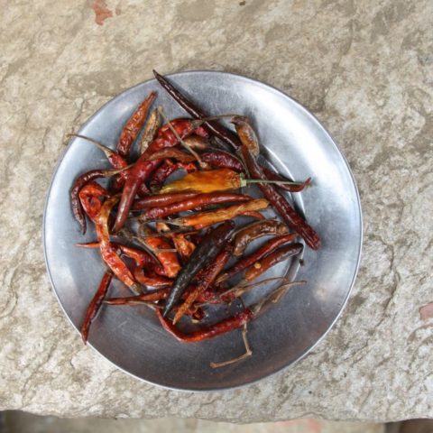 Ostra suszona papryka – jedna z najważniejszych himalajskich przypraw fot. Beata Pawlikowska