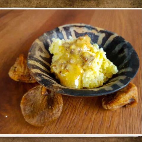 Kasza z sosem figowym,  fot. Beata Pawlikowska