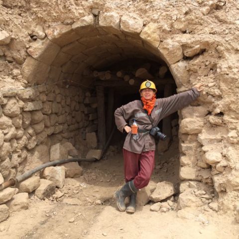 Przed wejściem do kopalni