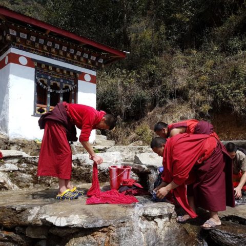 W klasztorze w górach Bhutanu, fot. Beata Pawlikowska