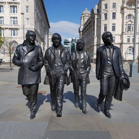 Pomnik Beatlesów na przystani Pier Head, fot. Beata Pawlikowska